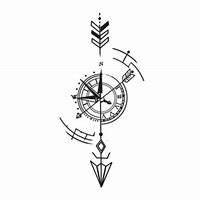 Image result for Arrow Compass Tattoo Designs Drawings