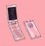 Image result for Anime Girl Holding Pink Flip Phone