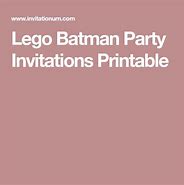 Image result for Free Printable Batman Birthday Invitations