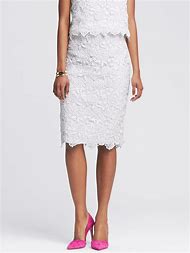 Image result for Lace White Pencil Skirt