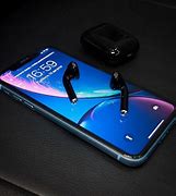 Image result for Blue iPhone XR and AirPods