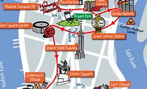 Image result for Mapa Con Atractivos De Nueva York