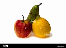 Image result for Red Apple Yellow Lemon Green Pear