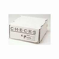 Image result for Personal Check Cardboard Storage Box