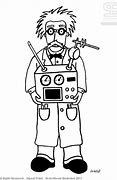 Image result for Inventor Cartoon Black and White