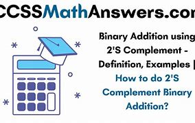 Image result for Binary Addition 2's Complement