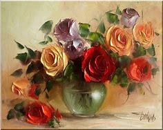 Imágenes Arte Pinturas: Las Rosas y Girasoles en Pinturas de Ewa Bartosik