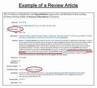Image result for Article Review Example