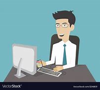 Image result for Clip Art Person Drawing at Computer