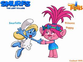 Image result for Smurfs and Trolls Fan Art