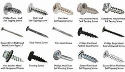 Image result for Wood Screw Types Chart