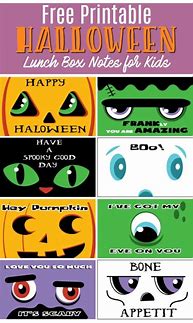 Image result for Halloween Lunch Box Notes