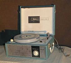 Image result for Vintage Portable Stereo Phonograph Record Player