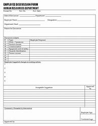 Image result for Employee Record of Discussion Template