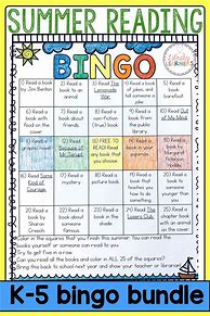 Image result for Summer Reading Bingo Printable