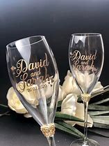 Image result for Personalized Crystal Champagne Glasses