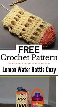 Image result for Crochet Water Bottle Holder Lemon
