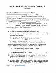 Image result for Promissory Note Template NC