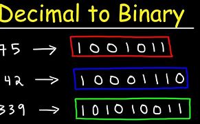 Image result for Examples of Denary to Binary