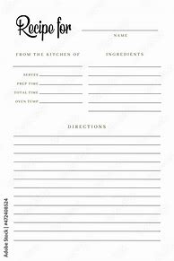 Image result for Recipe Book Blank Pages