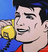 Image result for Person on the Phone Painting