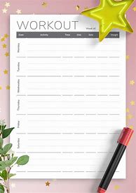 Image result for Daily Workout Planner Printable