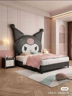 Kuromi💜🖤 in 2023 | Hello kitty bedroom, Sanrio bedroom, Kuromi room