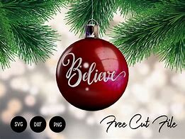 Image result for Believe Christmas Ornament SVG