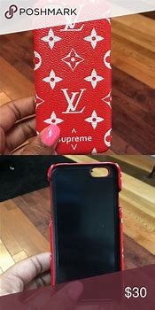 Image result for Supreme Case Red for iPhone 6s Plus