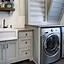Image result for Washer and Dryer Blue with Cbainets