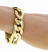 Image result for 14K Gold Chain Bracelet