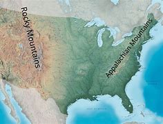 Image result for Us Map with Mountain Ranges