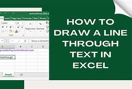 Image result for How to Put Line through Words in Excel