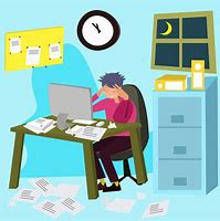 Image result for Stressed Office Worker Cartoon