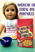 Image result for American Girl Doll Cereal Box Printables