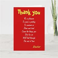 Image result for Thank You Cards for Doctors