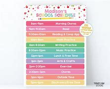 Image result for Daily School Routine Chart