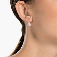 Image result for Swarovski Rose Gold Drop Earrings