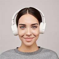 Image result for White Headphones On Head