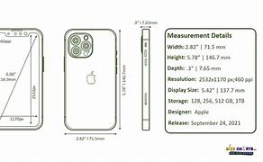 Image result for iPhone 13 Size Detail