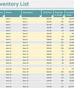 Image result for Inventory List Template Excel