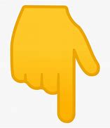 Image result for Pointing Dwon Hand. Emoji