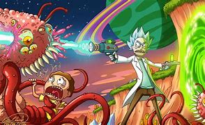 Image result for Fire Rick and Morty Wallpaper