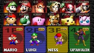 Image result for Smash 64 Characters