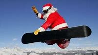 Image result for Santa Snowboarding