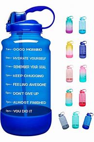 Image result for Water Bottle with Time Marker