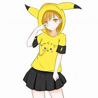 Image result for Anime Girl with Pikachu Hoodie
