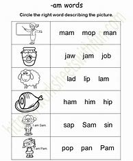 Image result for AM Word Family Poster