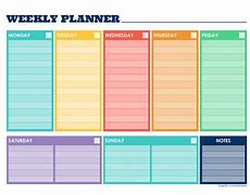 Image result for Weekly Planner Template