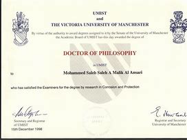 Image result for PhD Certificate